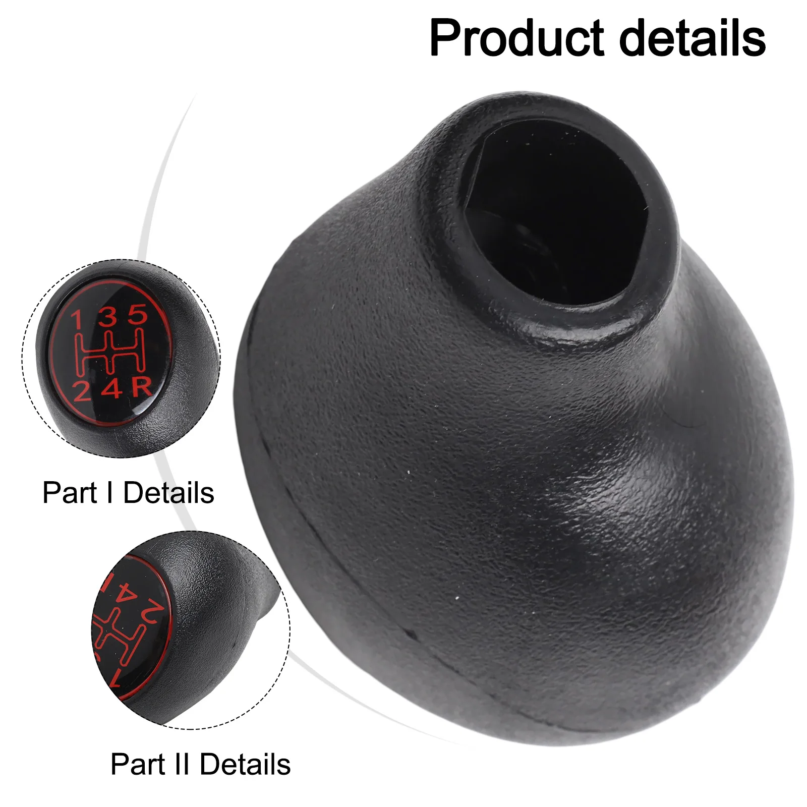 Manual Transmission Gear Shift Knob Crafted from Plastic Material Designed Specifically for Certain Vehicle Types