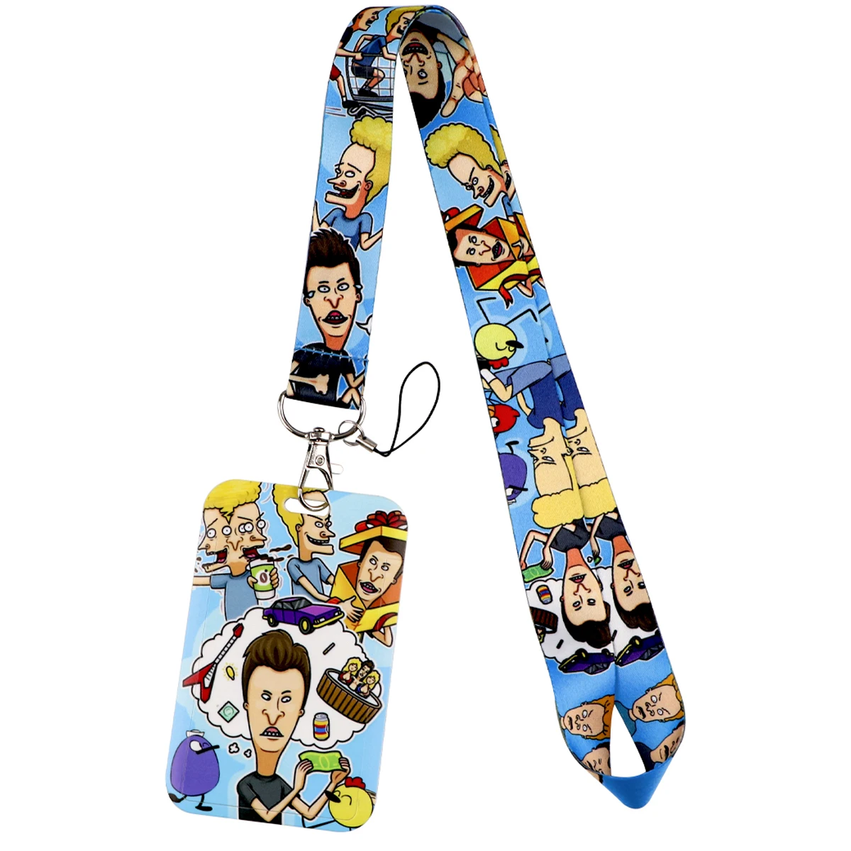 Funny Cartoon Characters Neck Strap Keychain Lanyard Credit Card Holders Keycord Key Holder DIY Hanging Rope Phone Accessories