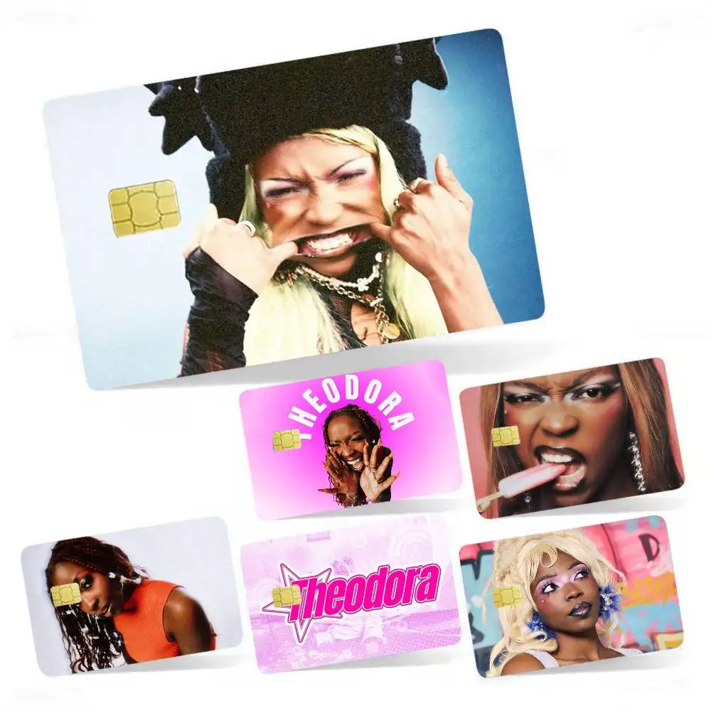 

Rapper T-Theodora Lady 4pcs 1Set Card Stickers Small Waterproof Chip 4PCS Card Sticker Anti-Scratch