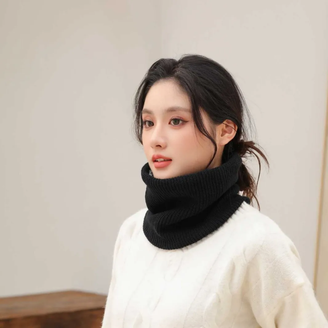 

Теплый вязаный шарф на осень-зиму, защищающий от холода – однотонный, двухслойный, утолщенный, из мелкозернистого вельвета, для пар, на шею