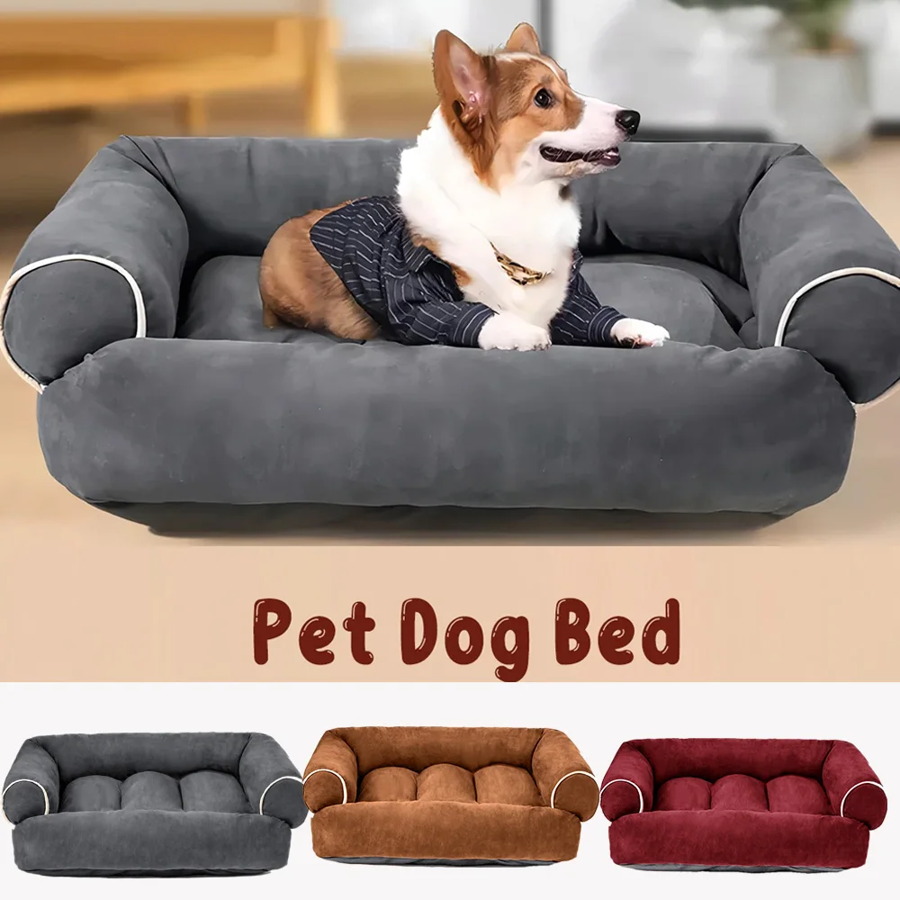 S/M/L/XL Dogs Bed Cat Bed for Small Medium Large Dogs Big Basket Pet House Waterproof Bottom Soft Fleece Warm Cat Bed Sofa House