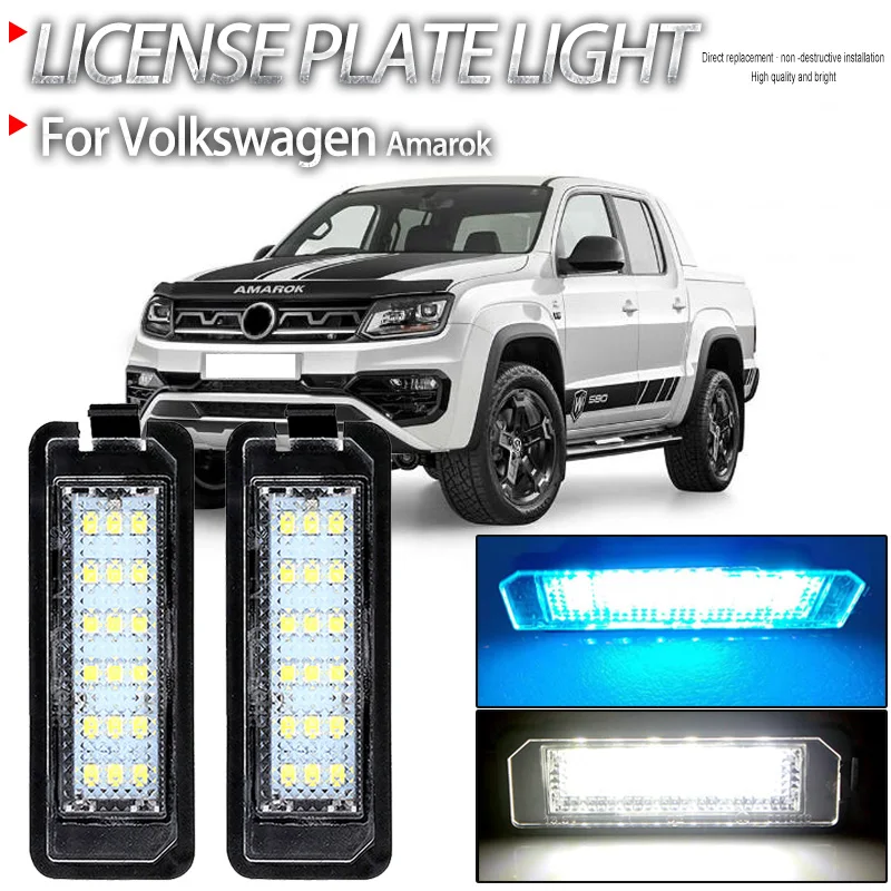 2pcs Canbus Car Led Bulbs Number License Plate Lights For Volkswagen VW Amarok 2008-2012 2013 2014 2015 2016 2017 2018 2019 2020