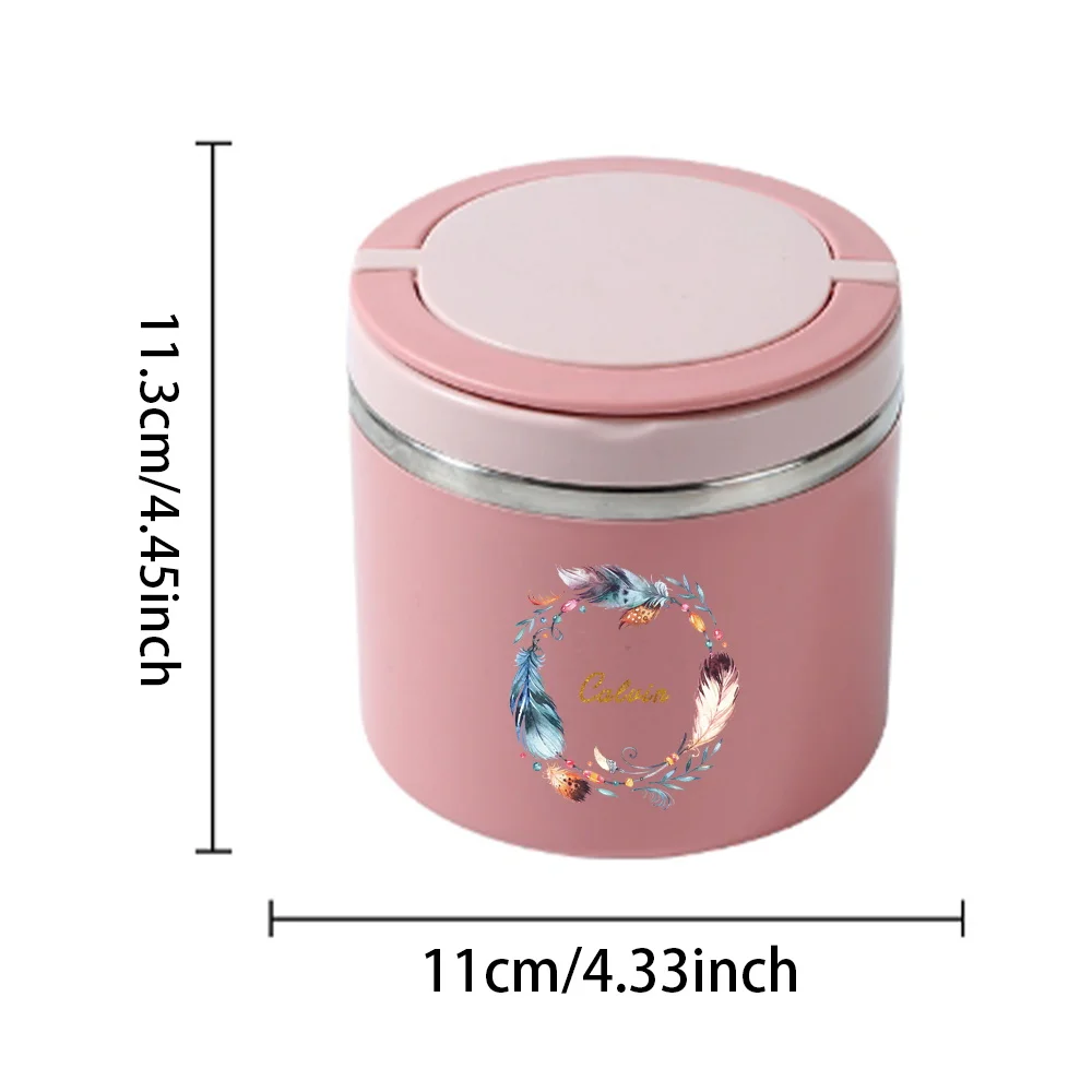 Custom Name Lunch Box Office Worker Student Bento Box Personalized Pattern Lightweight Travel Outdoor Picnic Insulated Lunch Box