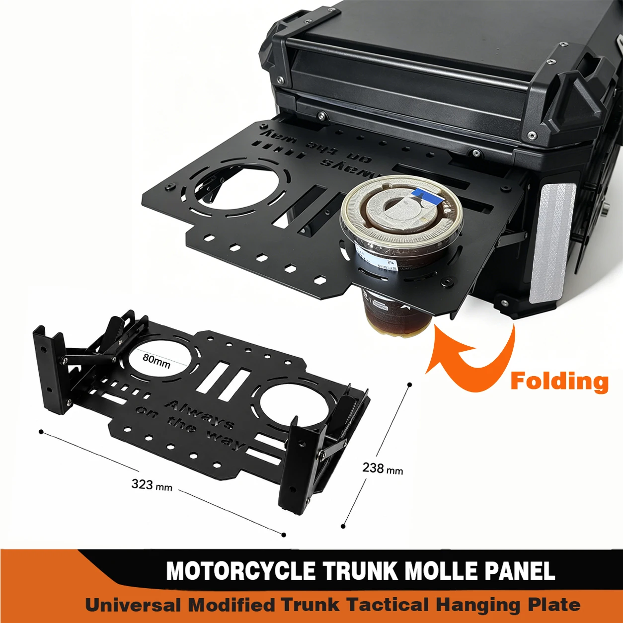 Folding Molle Panel Trunk Tail Box Multi Functional Tactical Expansion Panel Universal Motorcycle Side Panel Modular Organizer