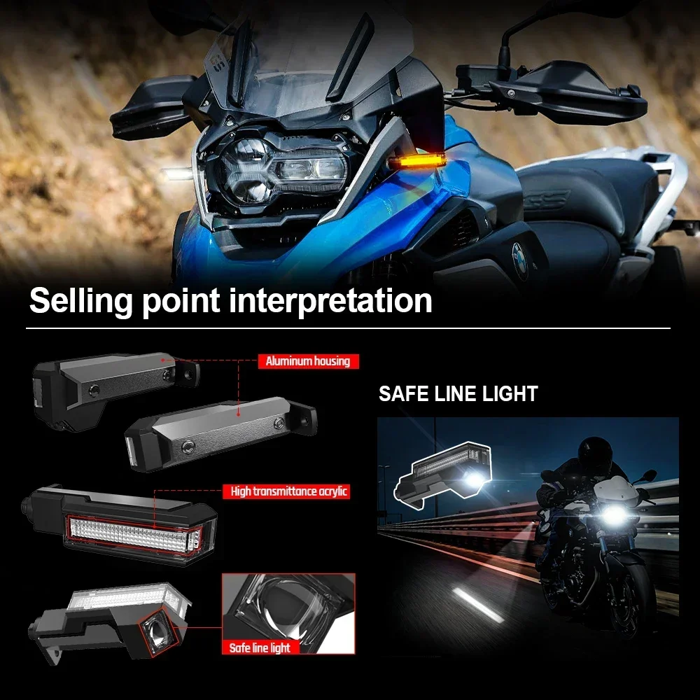 Motocicleta Lighting Systems, Turn Signal, Luzes Led reversas, Luzes laterais indicadoras para BMW F800 R1200 GS