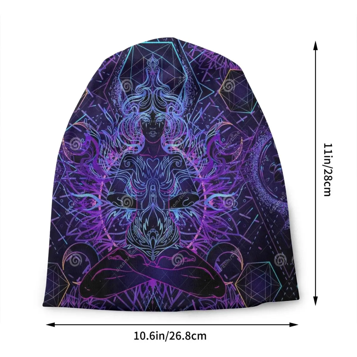 India Mandala Zen Buddha Skullies Beanies Caps Men Women Unisex Fashion Winter Warm Knitted Hat Adult Bonnet Hats