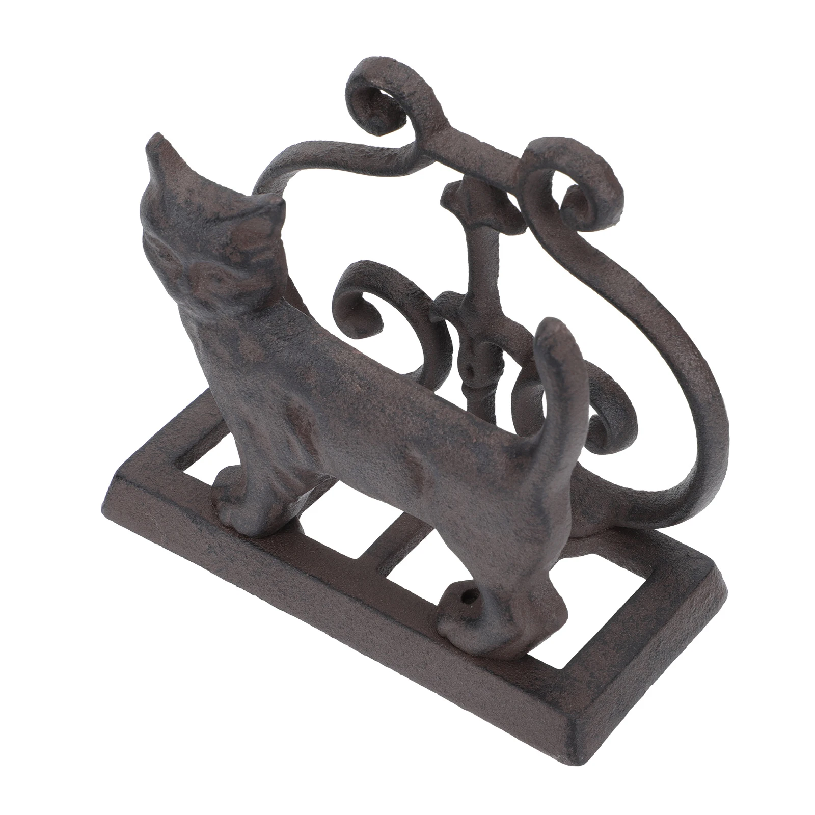 

1 шт., винтажный практичный диспенсер для салфеток, железная подставка для салфеток в форме кошки, настольная стойка для салфеток для дома, ресторана, декоративный органайзер