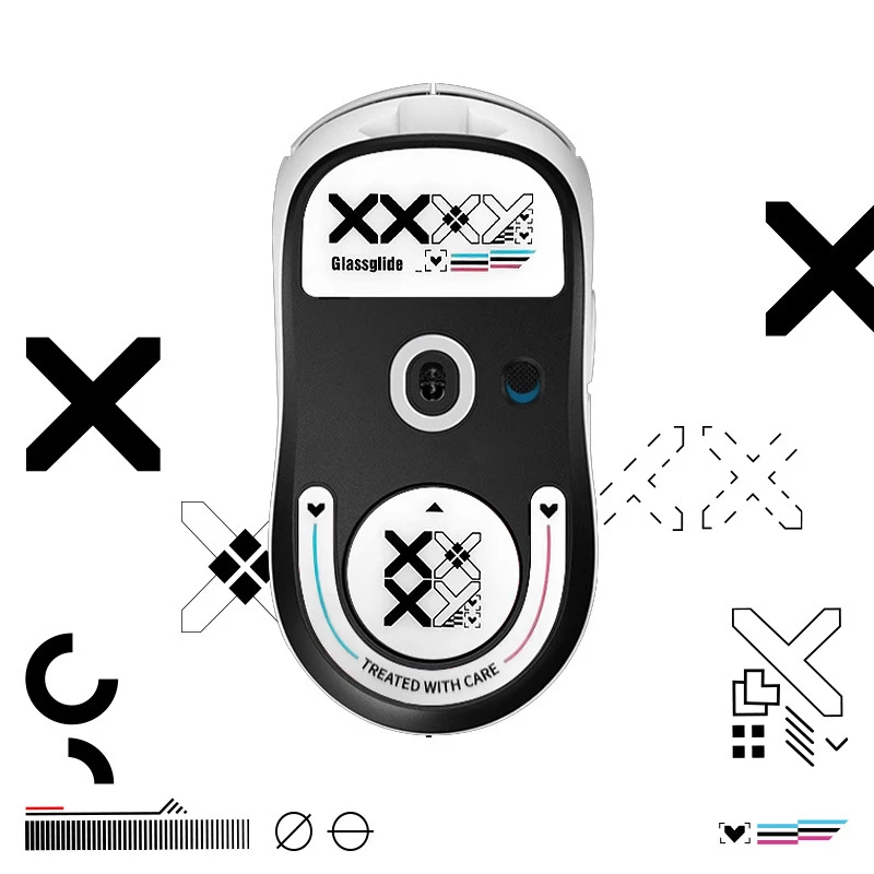 G Pro X Superlight 2 무선 게임용 유리 마우스 미끄럼 방지 피트 스티커 용 마우스 글라이드 스케이트 게임용 마우스 전문