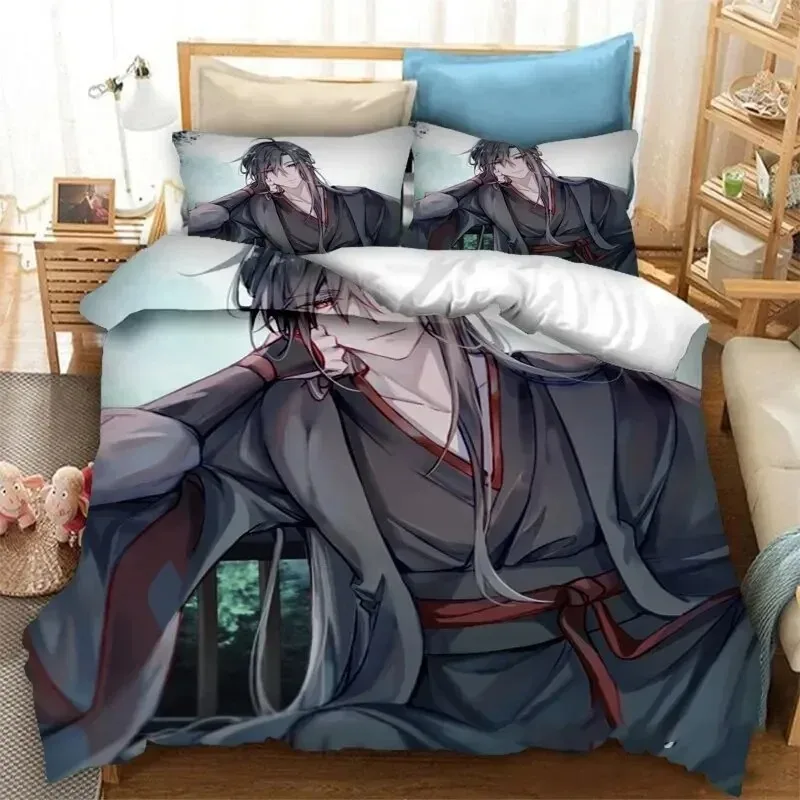 3d Grandmaster of Demonic Cultivation Mo Dao Zu Shi Bedding Set Boys Girls Twin Queen Size Duvet Cover Pillowcase Bed Kids Adult