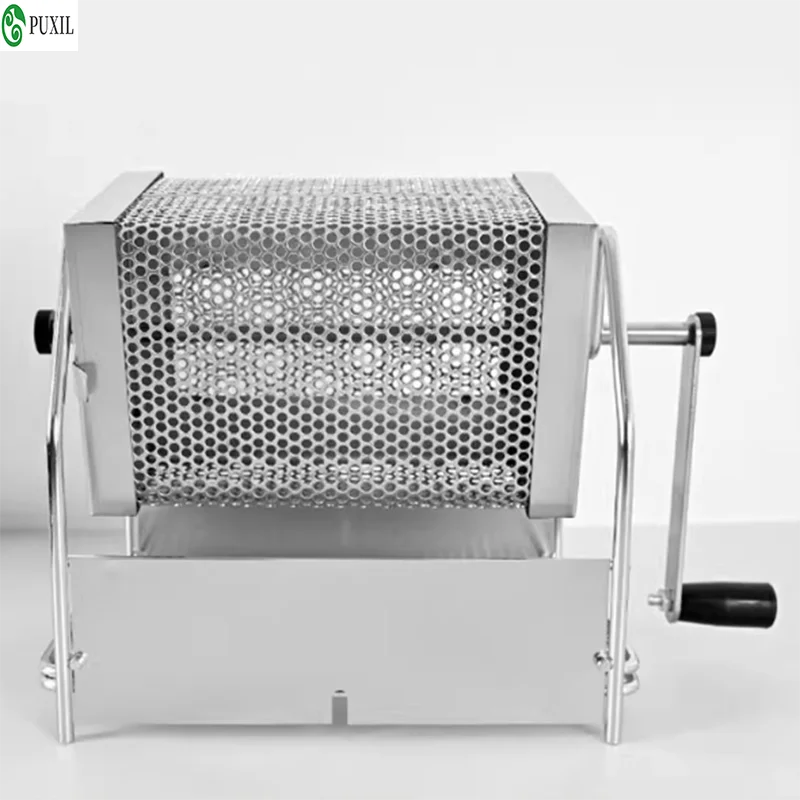 Coffee Bean Baking Machine Hand cranked Direct Fire Open Fire Stainless Steel Japanese style Rotating Cage Green Bean Household