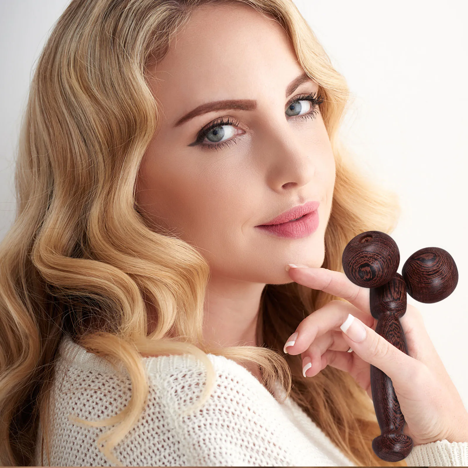 

Деревянный массажер для лица, портативный эргономичный компактный инструмент для похудения шеи, для лица, тела, кровообращения, подтяжки красоты