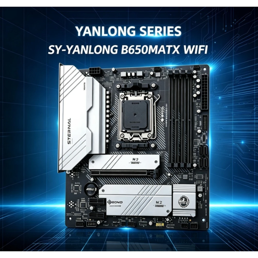 SY-B650M ATX WIFI6  AMD Motherboard AMD Ryzen AM5 DDR5 Supports CPU 7000 8000 9000 Processors Pcie5.0x16 Pcie4.0x4 M.2 ARGB