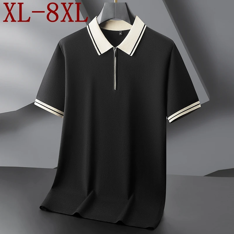 

8XL 7XL 6XL 2025 Новый осенне-зимний элитный роскошный тонкий шерстяной свитер для мужчин, деловые повседневные мужские джемперы на молнии с лацканами, теплые пуловеры