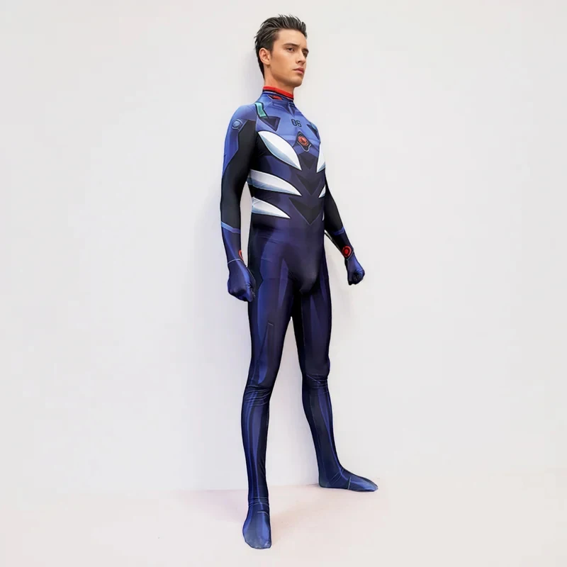 

★Halloween Cosplay Costume Man Kaworu Nagisa s Shinji 3.0 Superhero Zentai Bodysuit Adults Party Ju♥ All corners of the country