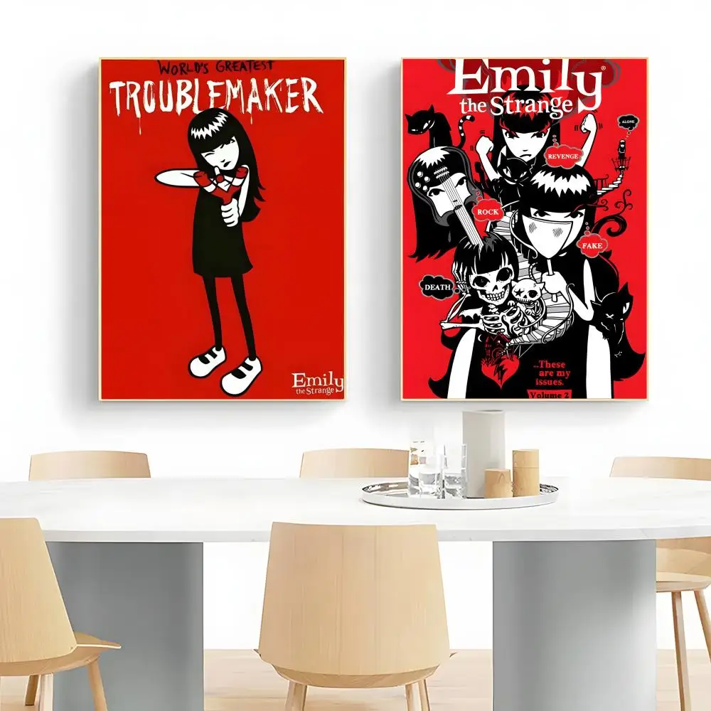 E-Emily the Strange Poster Wall Art Print Poster Decorative Mural Home Decor Gift Unframed