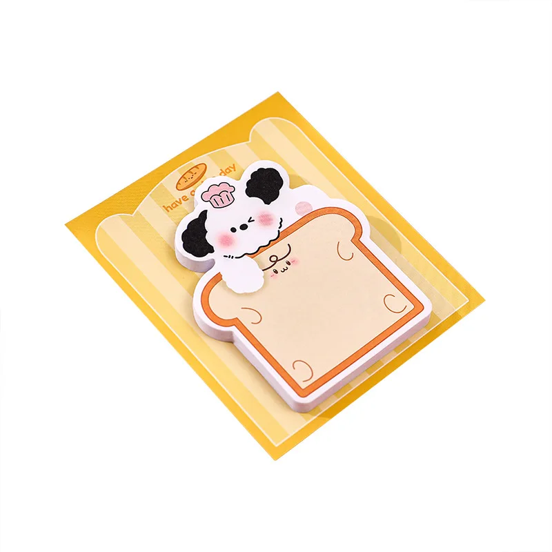 4pcs/lot Cartoon Dog Dinosaur Panda Memo Notes Student Cute Message Note Paper Tearable Sticky Stationery Notes Memo Pad
