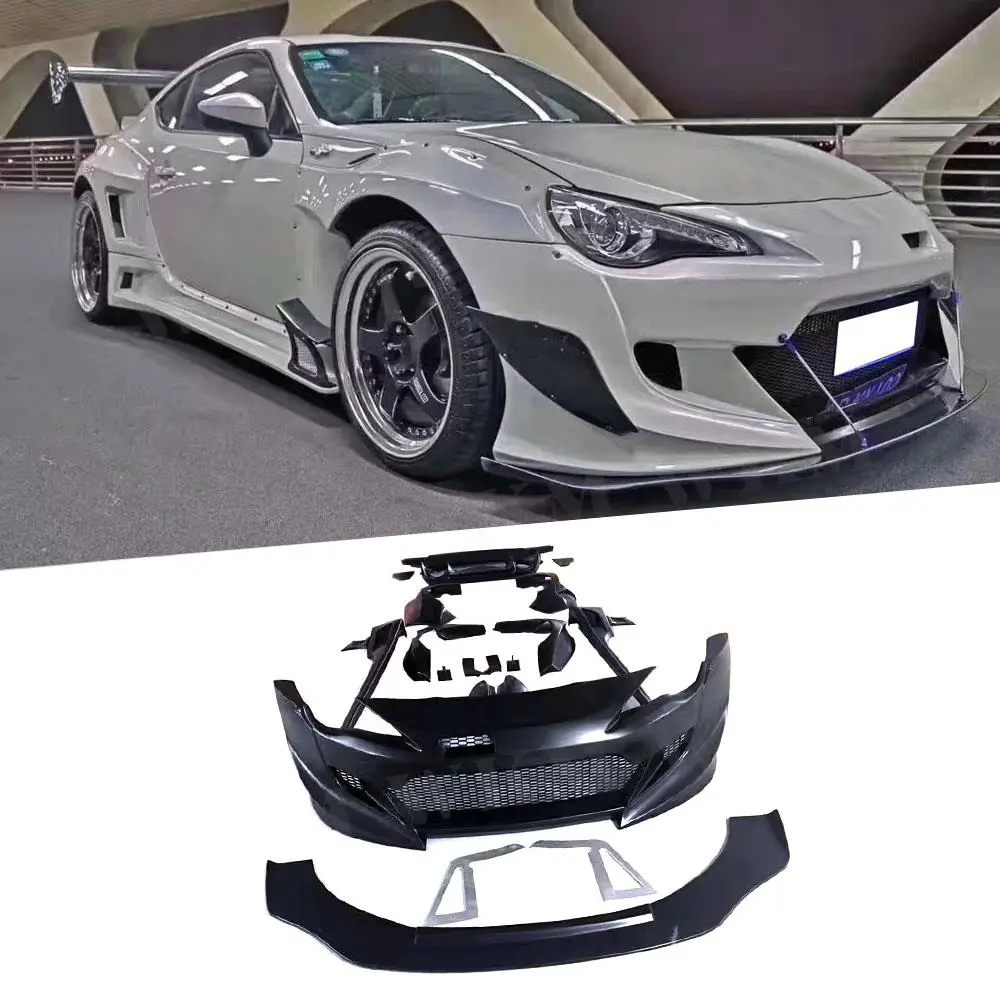 

FRP Front Bumper Lip Spoiler Side Skirts Aprons Rear Diffuser Rear Spoiler Wide Body kit For Toyota GT86 Subaru BRZ FT86 FRS