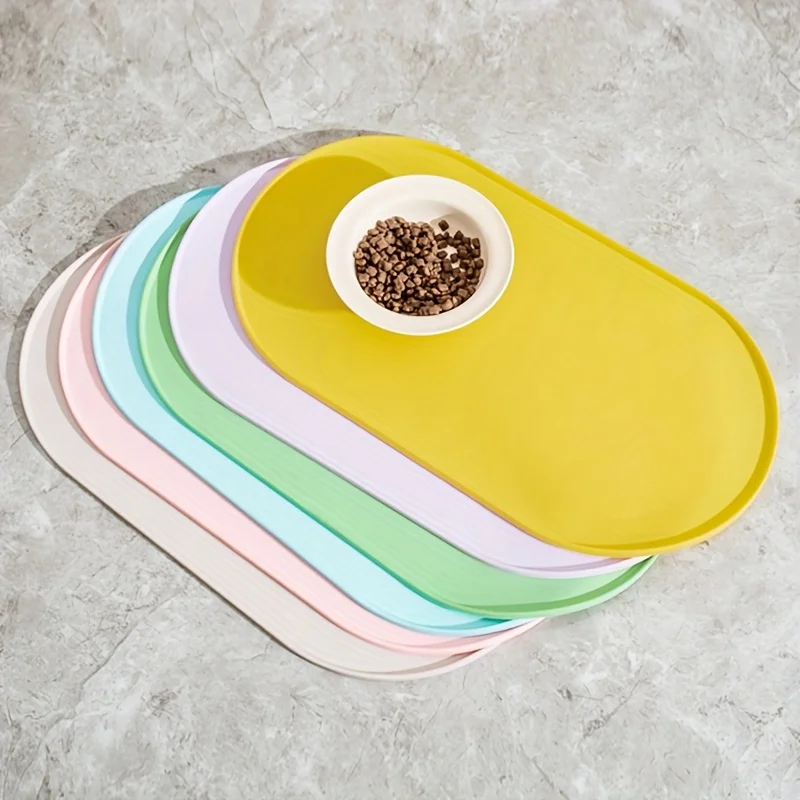 1 pièce, tapis d'alimentation pour chat avec conception imperméable antidérapante, tapis de nourriture pour animaux de compagnie, Compatible avec les bols pour chat/chien, les ménages multiples, les propriétaires de chiens