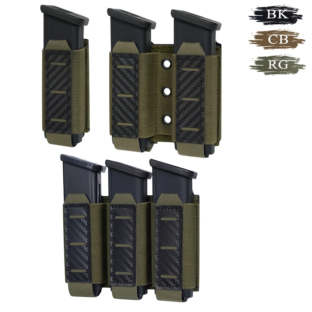 

Одинарный/двойной/тройный MOLLE-совместимый 9-миллиметровый чехол для магнитов, быстросъемная пряжка, эластичный держатель для страйкбольной стрельбы, охоты, держатель для магнитов