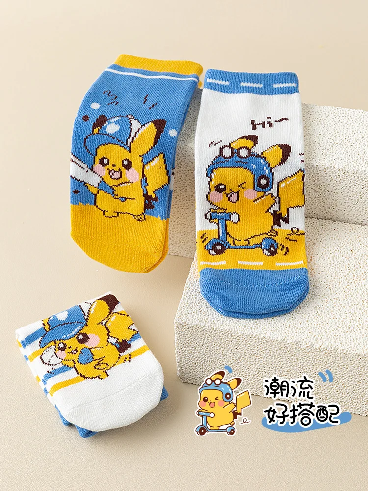 مجموعة من 5 أزواج من جوارب الخريف للأطفال جوارب كاحل مطبوعة برسوم كارتونية تصميم قطة وردية 100% قطن مناسبة للأولاد والبنات والرضع