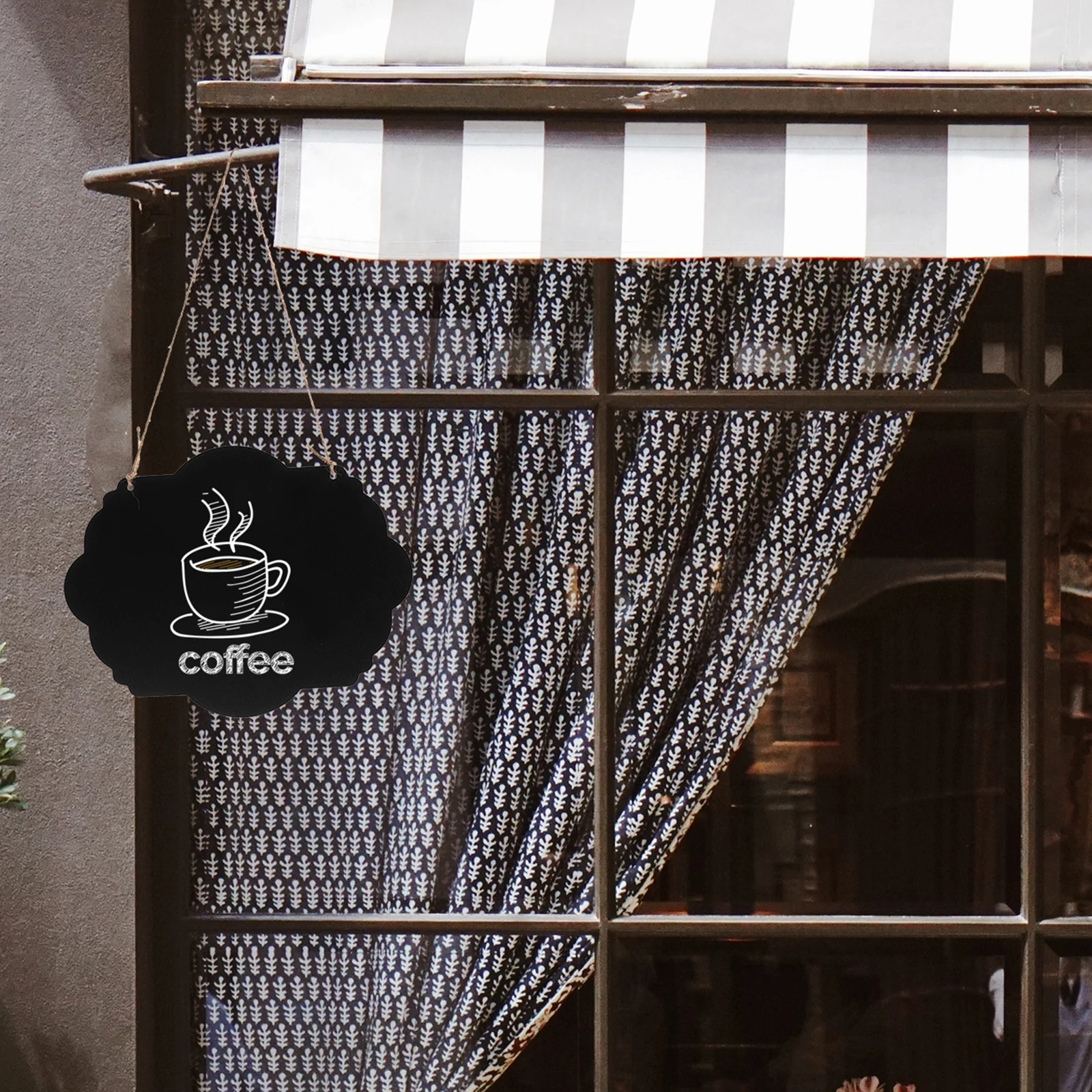 2 قطعة علامة السبورة خشبية معلقة السبورة ارتداء مقاومة لمتجر فناء شرفة جدار ديكور في الهواء الطلق علامة سبورة الطباشير الصغيرة #4