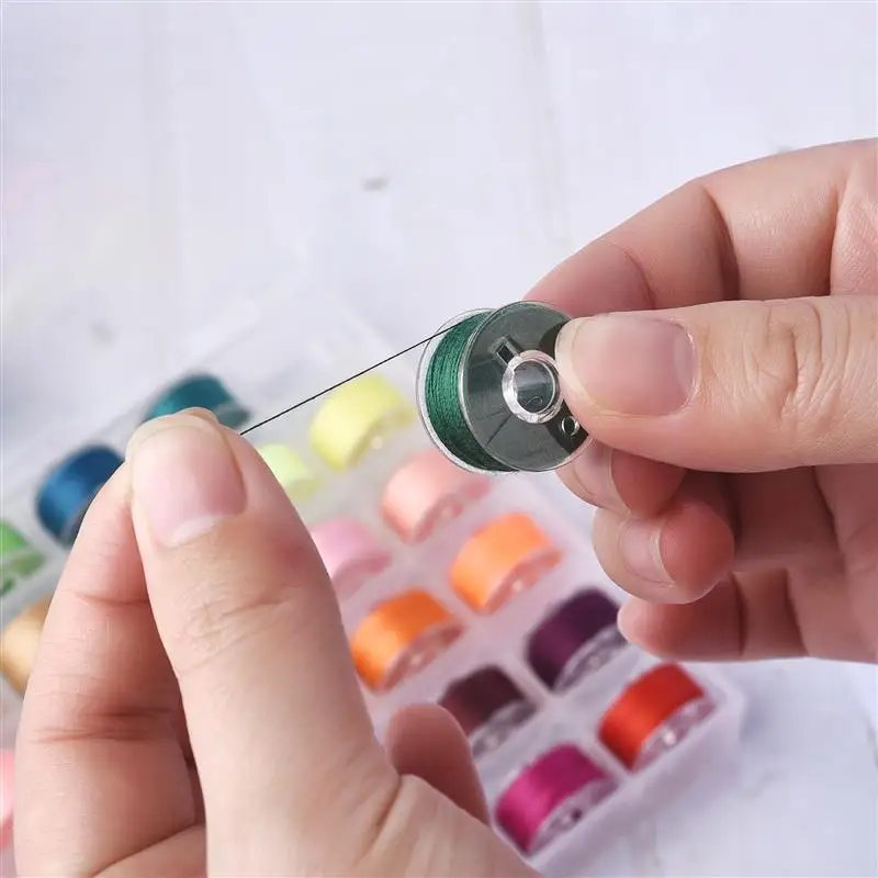 Sewing Bobbins Box Set Sewing Machine 25Pcs Bobbins Multicolor Thread Spool For Stitch Machine Spools Sewing Accessories