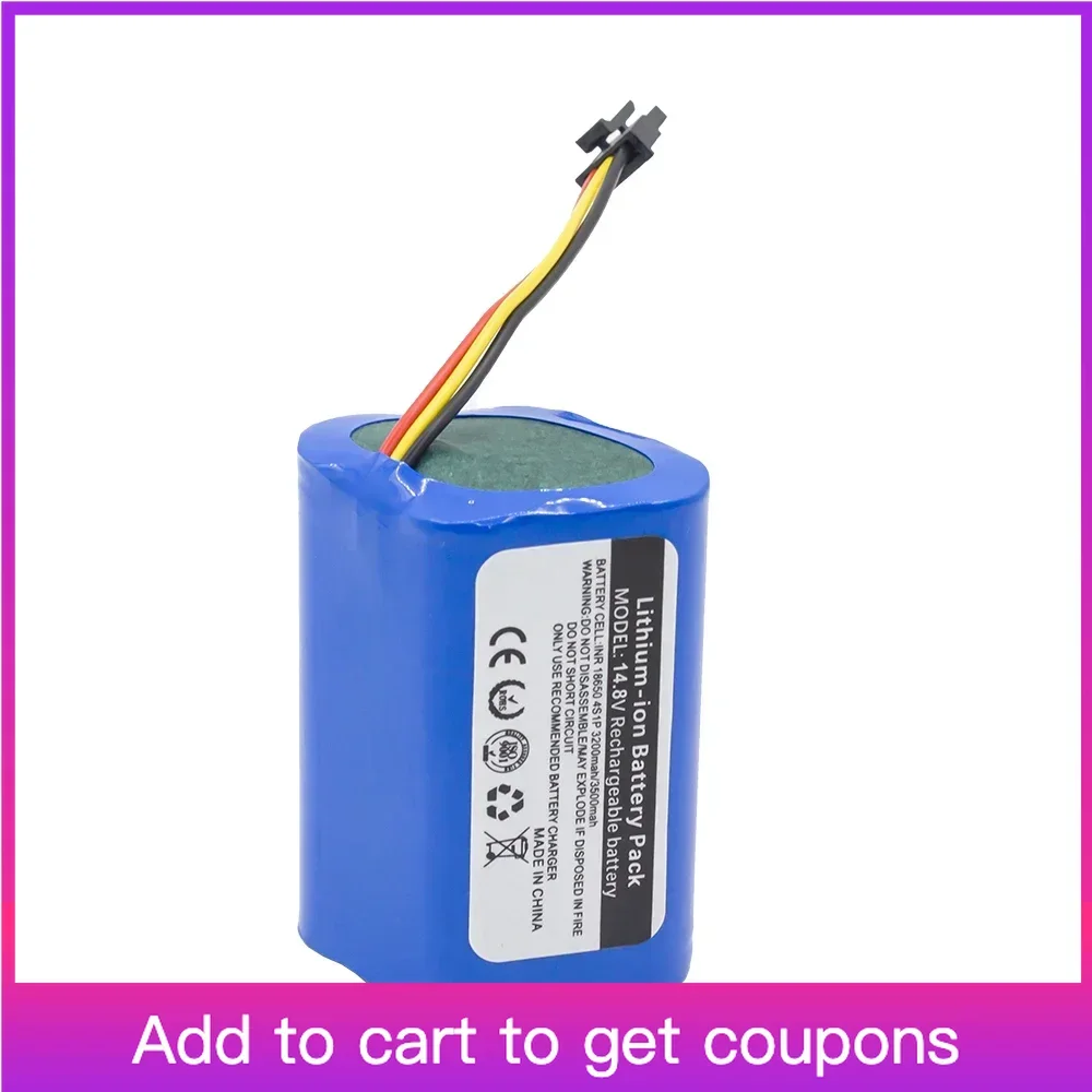 High-quality Robot Vacuum Cleaner Battery 18650 Lithium Battery For Hoover Liectroux B6009 Li-Ion Sweeper Batterie Dropshipping