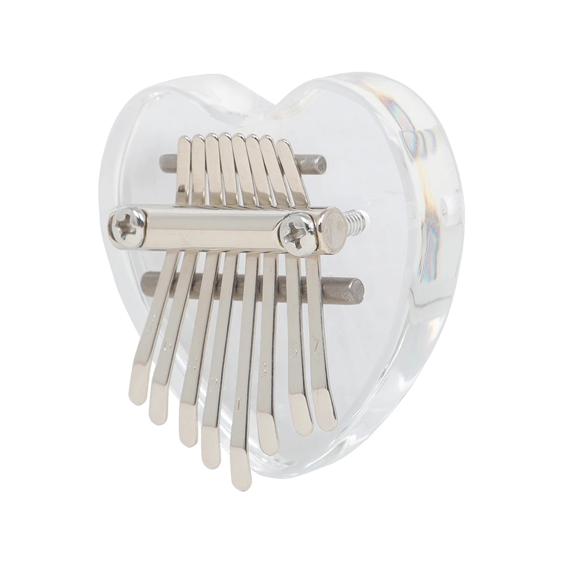 8-tone Transparent Kalimba Mini Thumb Piano Portable Kalimba With Lanyard Keyboard Instrument Love Shape/Oval Shape