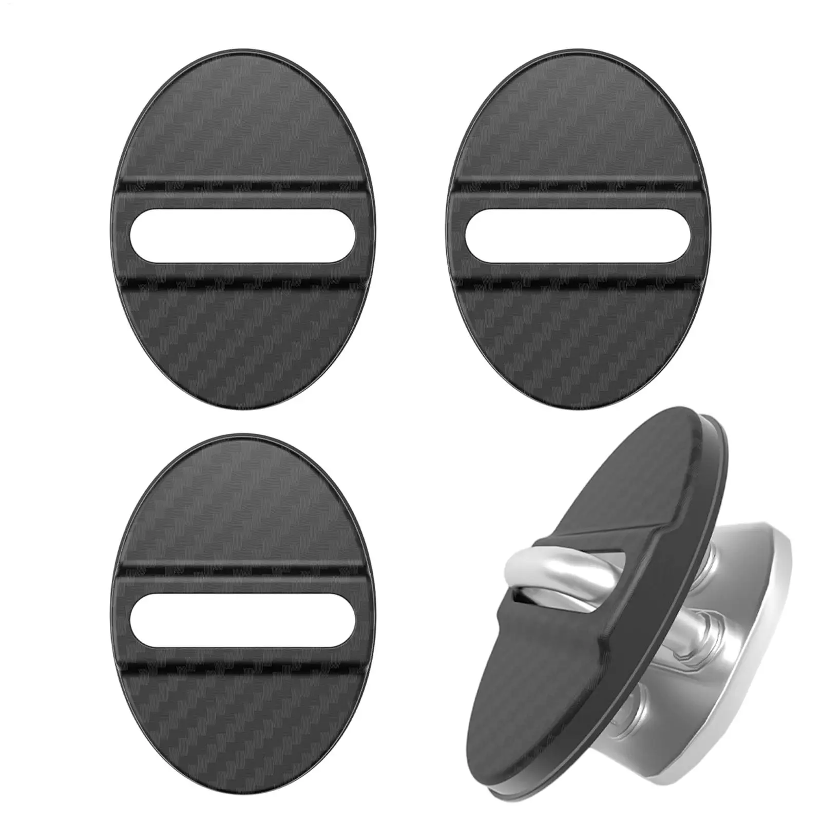 Car Door Latch Protector 4PCS Automotive Door Latch Guard Pads Shock Absorption Noise Reduction For SUV Sedan Truck Vehicle