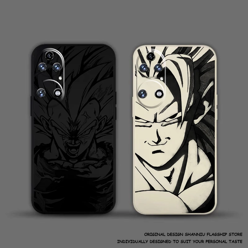 V-Vegeta D-Dragons Balls For Huawei P50 P50E P40 P30 P20 PRO LITE 5G P Smart 2021 Z S Phone Case Liquid Silicone Shell