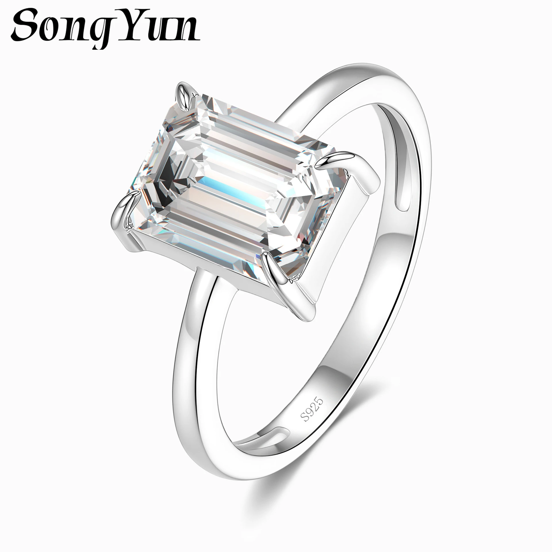 SONGYUN Moissanite Diamond Jewelry Women S925 Sterling Silver Sparkling Eternal Planet Surround Moissanite Ring High End Vibe