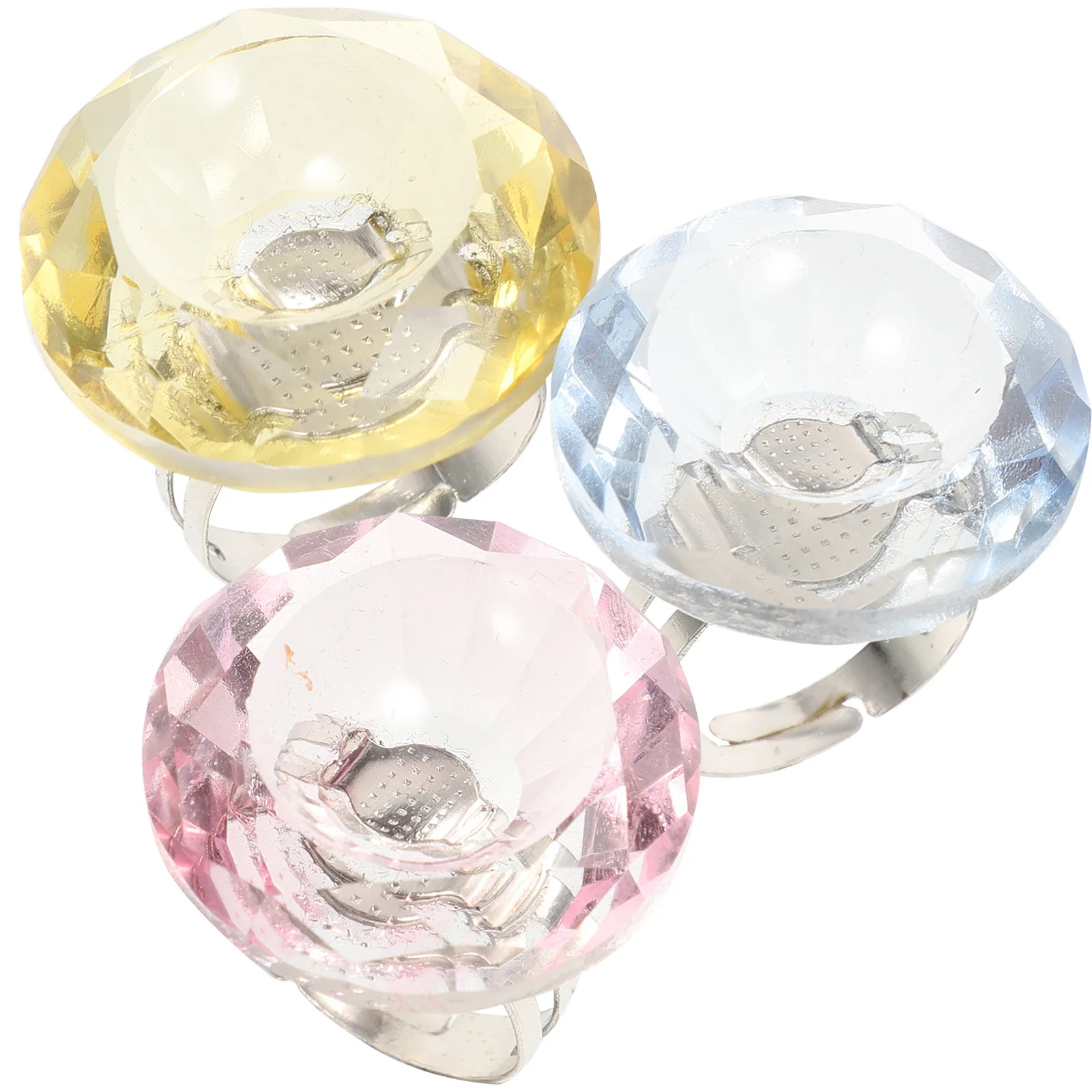 

3Pcs Ring Shape Eyelash Glue Cup Portable Reusable Holder for Extension Pigment Container Makeup Lash Spa Professional Use