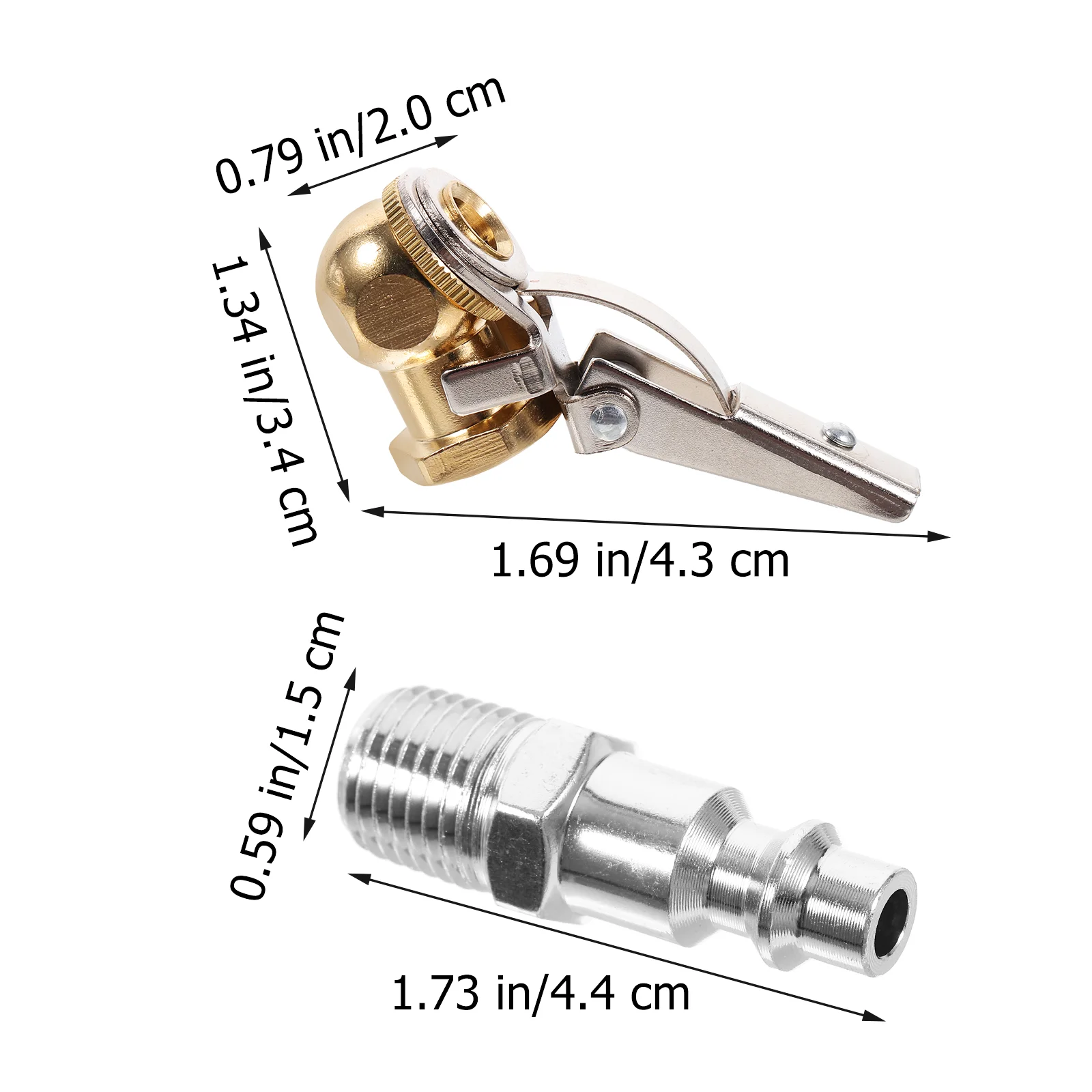 Tire Inflator Chuck Air Kit Compressor Lock Inflate Locking for Tires on Quick Connect Clip