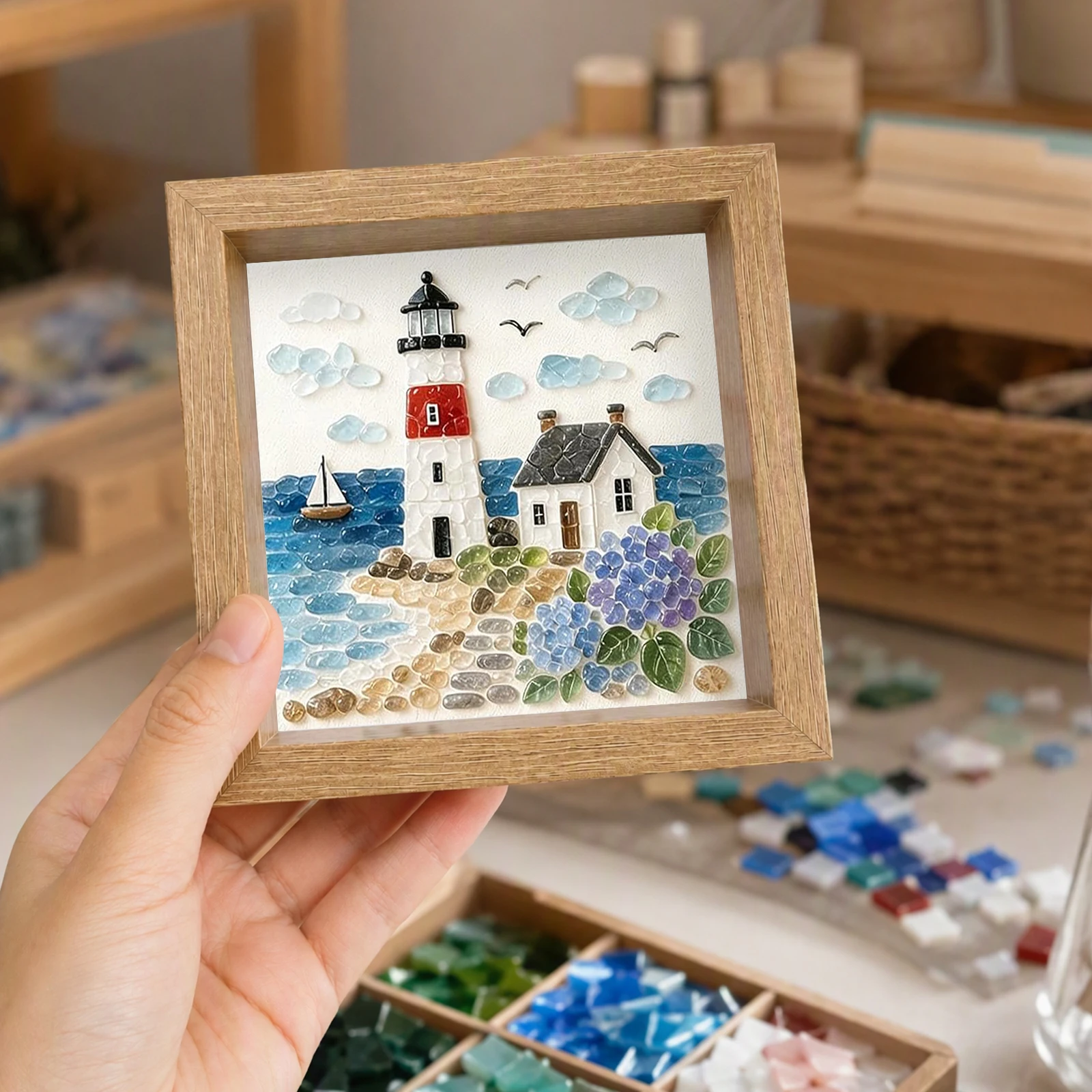 Kit de Arte em Mosaico de Vidr - Art Craft Flower avaliação e preço