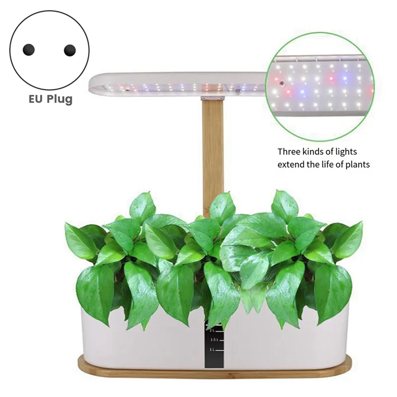 LICE-نظام الزراعة المائية للحديقة الداخلية 10 كبسولات مجموعة إنبات النباتات مع مجموعة أدوات الحديقة الخفيفة LED قابس الاتحاد الأوروبي