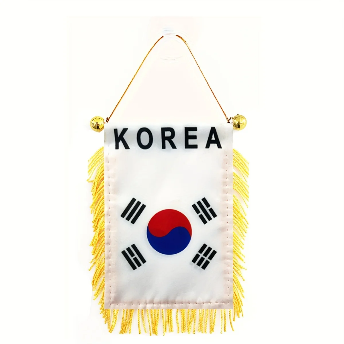 

1pc/2pcs South Korea Korean Window Mini Hanging Flag 8x12cm Double Side Car Rearview Mirror Decor Fringed Hanging Flag