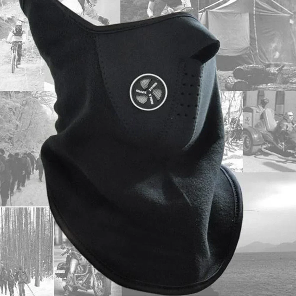 Winter Motorcycle Fleece Thermal Face Mask Balaclava Windproof Keep Warm Riding Face Shield Winter Outdoor Sports Masks
