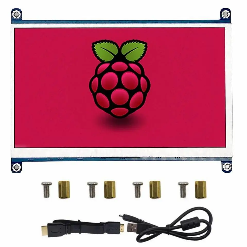 Imagem -05 - Compatível com Hdmi Display Lcd Touch Screen Resolução 1024x600 Capacitivo Suporta Raspberry pi Sistemas