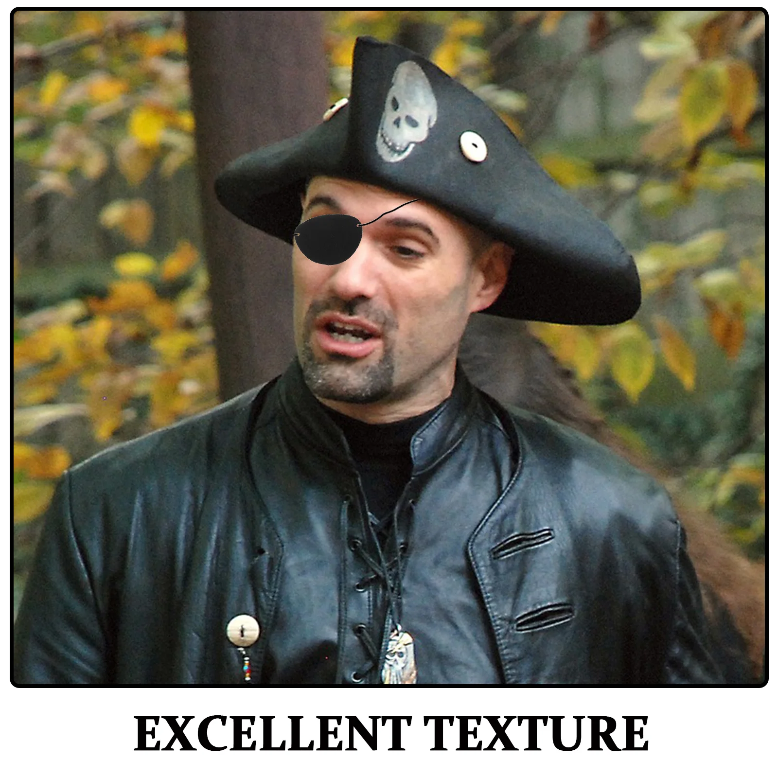 96 قطعة من رقع عين القراصنة من اللباد للهالوين، رقعة عين واحدة للبالغين، حزام مطاطي، مستلزمات الحفلات التنكرية