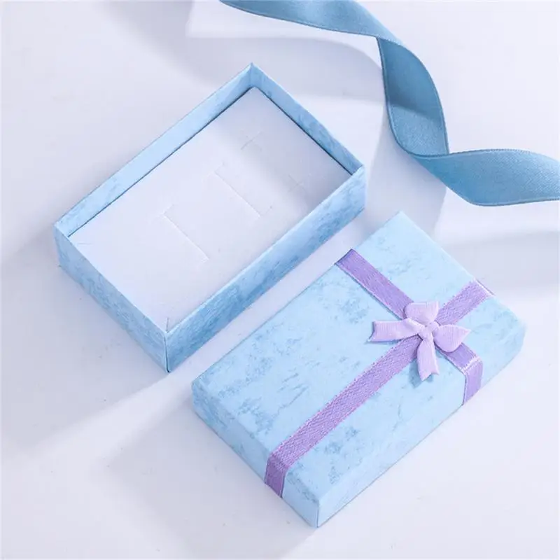 5/3/2/1pcs High Quality Paper Ring Necklace Set Jewelry Necklace Earrings Rectangular Package Gift Box 5*8*2.5cm Christmas Box