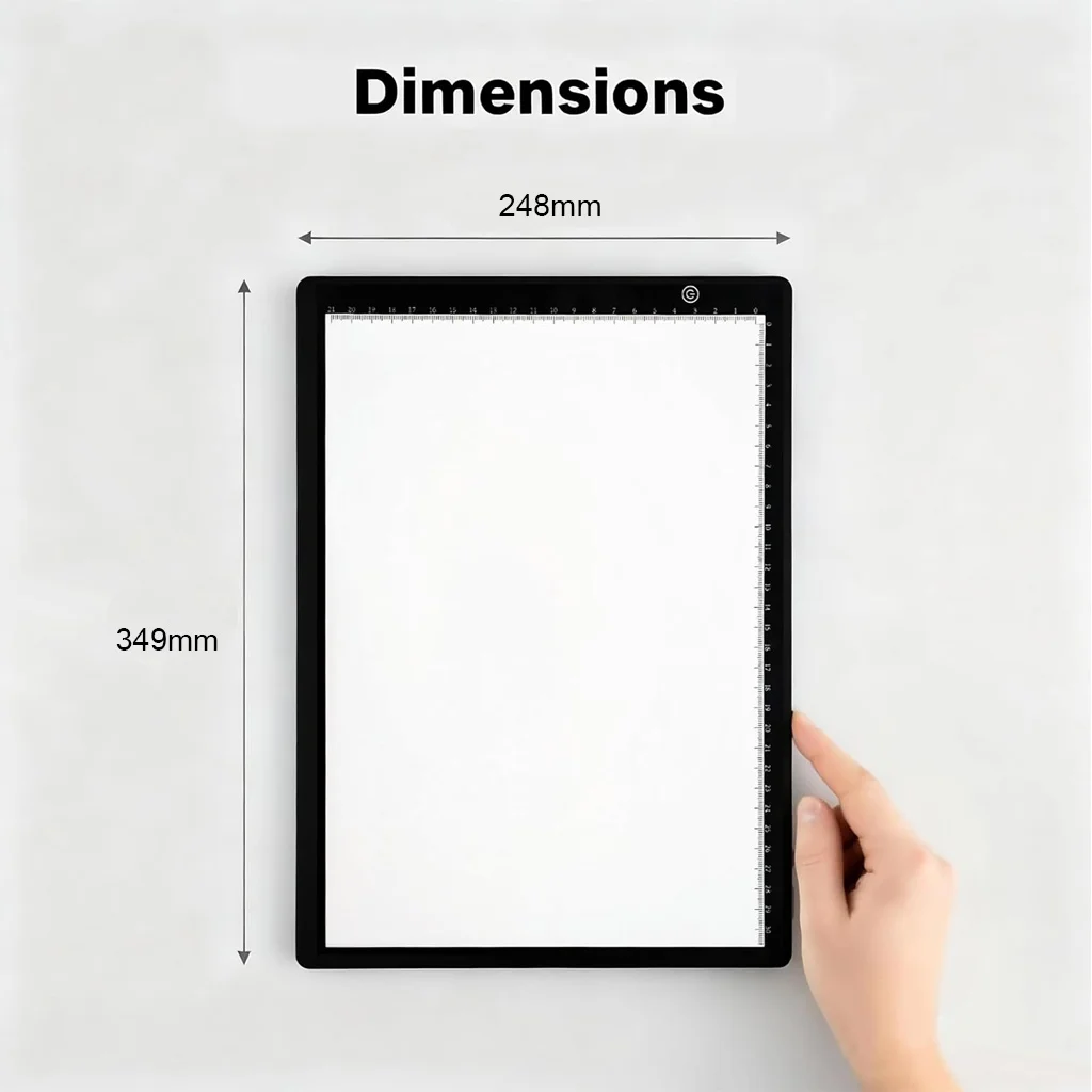Ultra-Thin Light Box for Slide Viewing Touch Control LED Copy Board Film Negative Scanning Artist Tracing 3 Brightness Levels