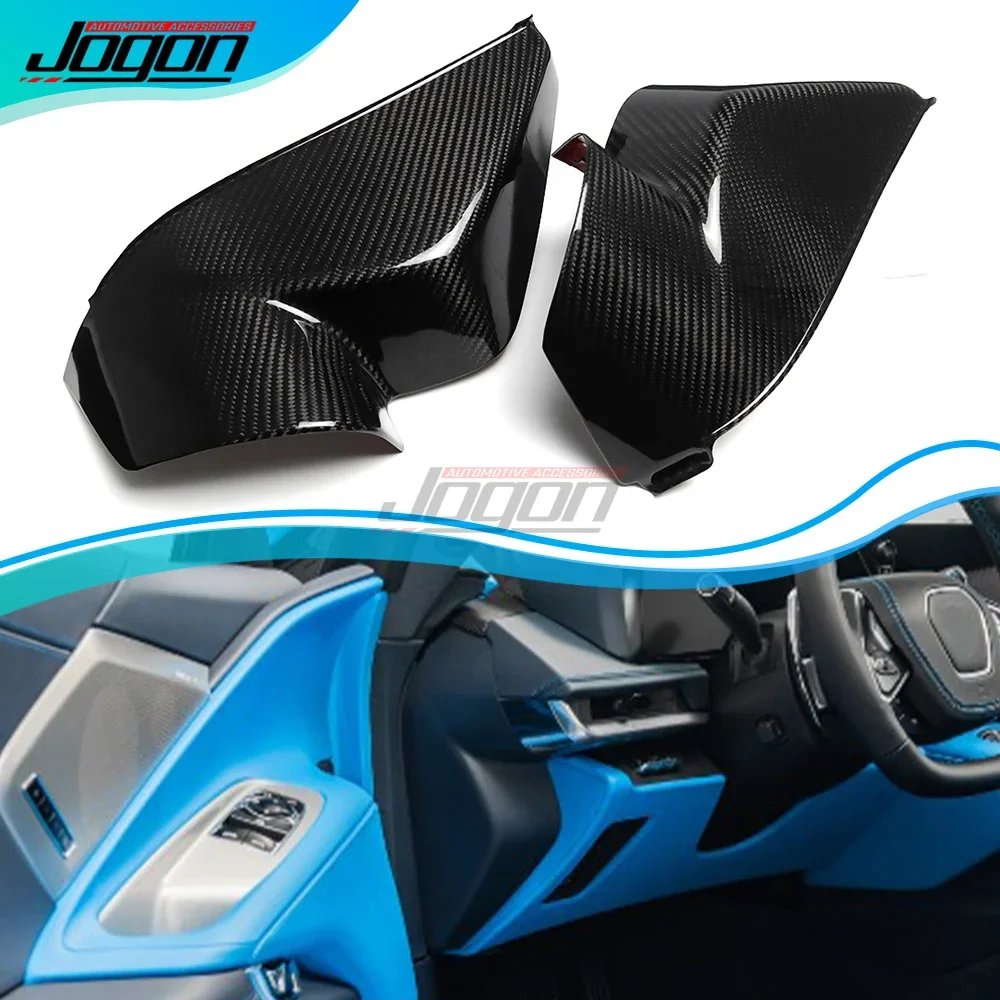 

Для Chevrolet Corvette C8 Stingray Convertible Coupe Z51 Z06 Боковая крышка центральной консоли автомобиля, аксессуары из сухого углеродного волокна