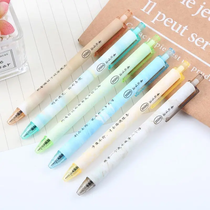 1 Piece Cute Pale Floral Gel Pen Creative Press Office Gift School Supplies Stationery Kawaii Funny Pens