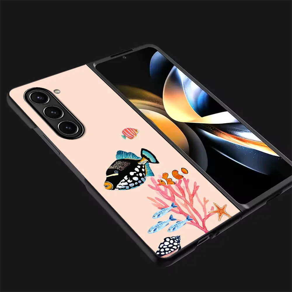 Case for Samsung Galaxy Z Fold 8 Ultra ZFold4 ZFold7 Z Fold 7 6 3 Z Fold8Ultra ZFold6 ZFold5 Phone Cover Seashell Conch Art