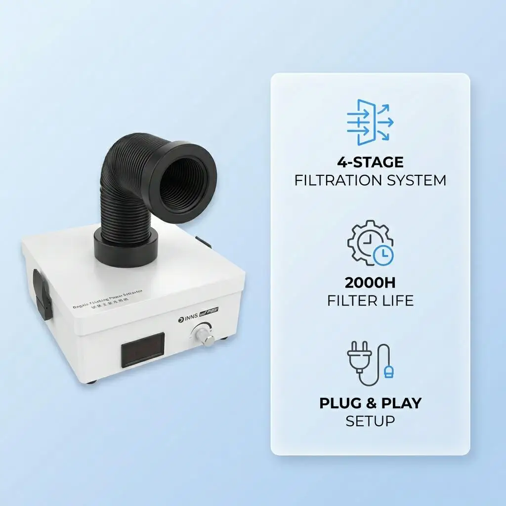 Fume Smoke Extractor Filter Purification Machine Kit for DTF Oven Baker Direct to Film Oven Heater Bake Smoke Centreifugal Tool