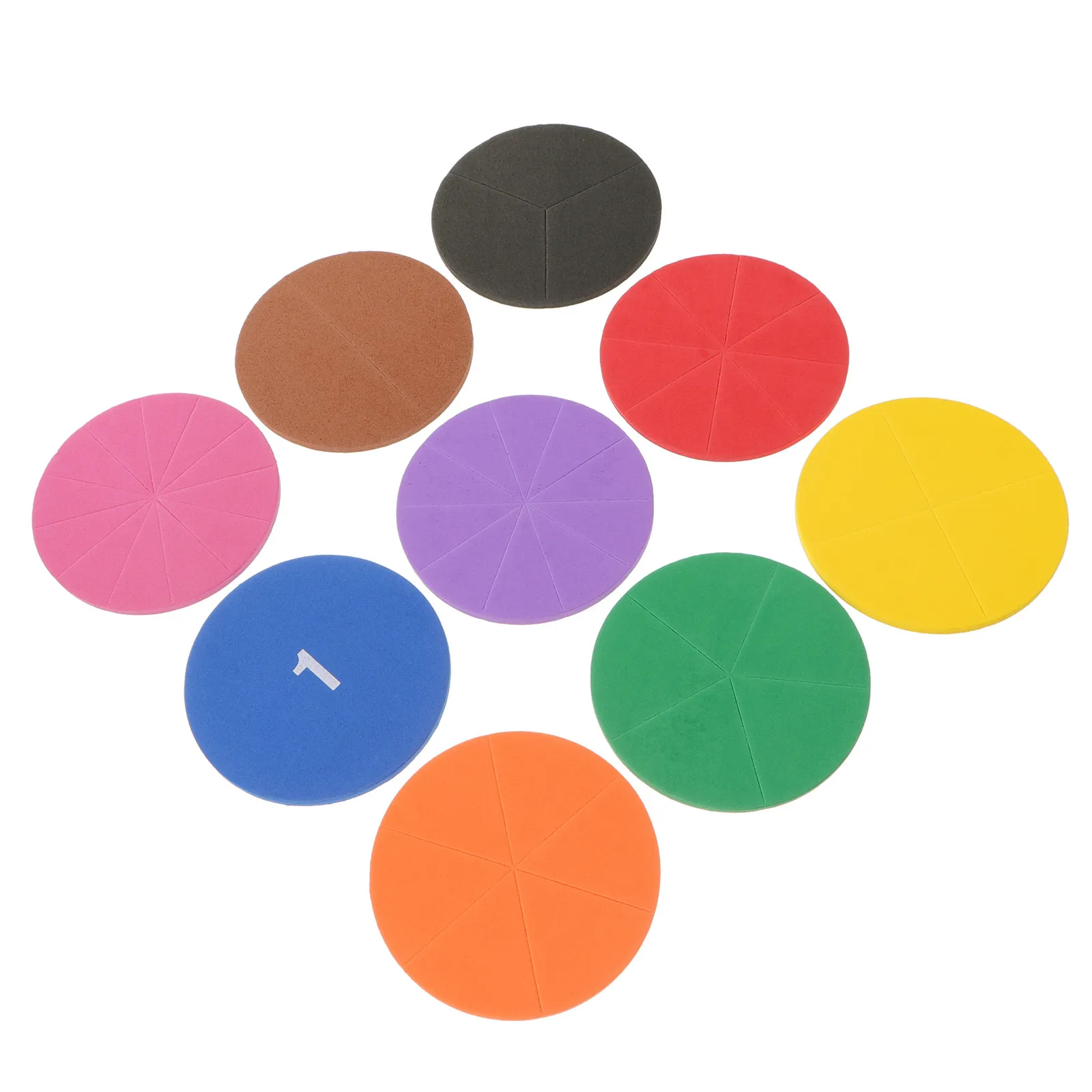 

1Set Fraction Demonstrator Eva Circles Children Fraction Learning Tray Educational Math Teaching Aids Early Learning Cognition
