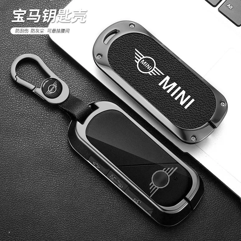 Zinc Alloy Fashion Car Key Case Cover Holder Shell Fob For 2024 Bmw Mini Cooper Countryman One 2023 MINI Keychain Accessories