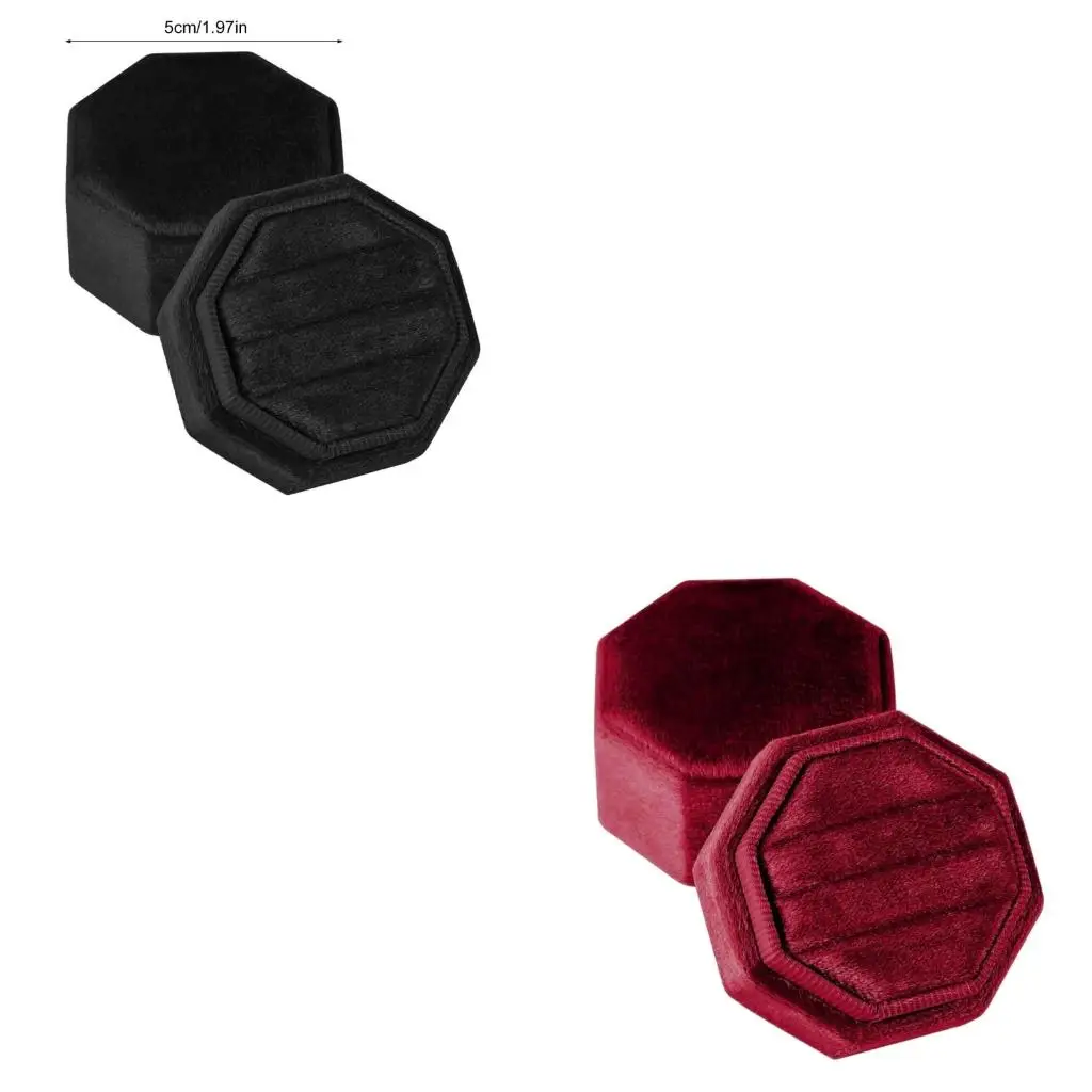 

Церемониальная коробка с тройными кольцами, мягкая бархатная коробка для обручальных колец, бархатная коробка для колец, для