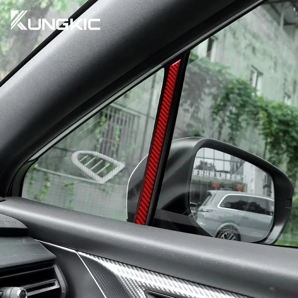 For Subaru WRX VB WRX STI 2022-2026 Soft Carbon Fiber Sticker Front Rear Window Pillar Interior Trim Accessories