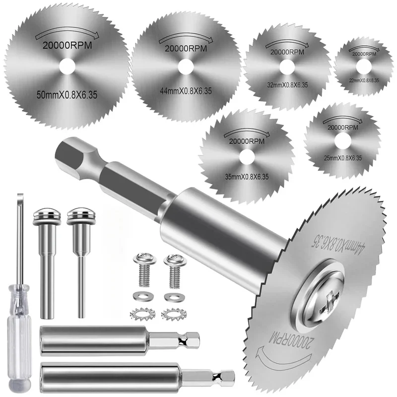 HSS High‑Speed‑Steel Saw‑Blade Kit 1/4in Hex Shank Multi‑Purpose Rotary‑Tool ...